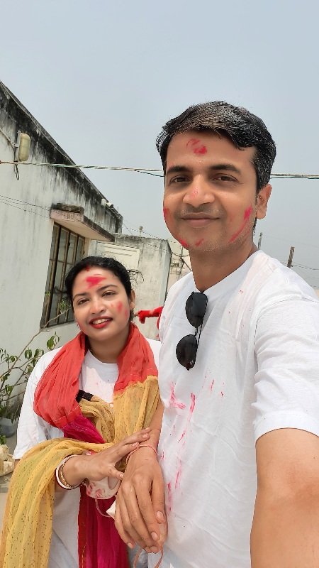 Holi colours and friends 