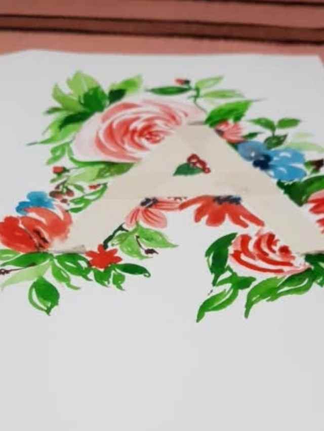 Floral A Hand lettering #Selfcare