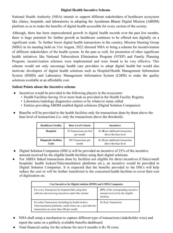 Digital Health Incentive Scheme - Healthwealthbridge